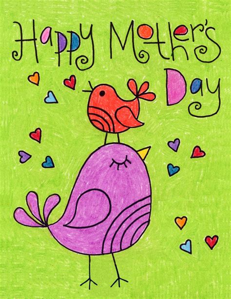 cute mother day drawings|easy mother's day kids drawing.